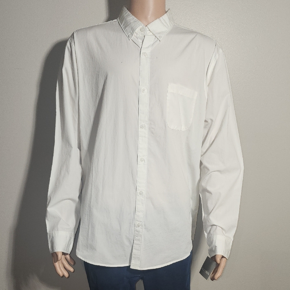 Falls Creek White Casual Button Down Shirt